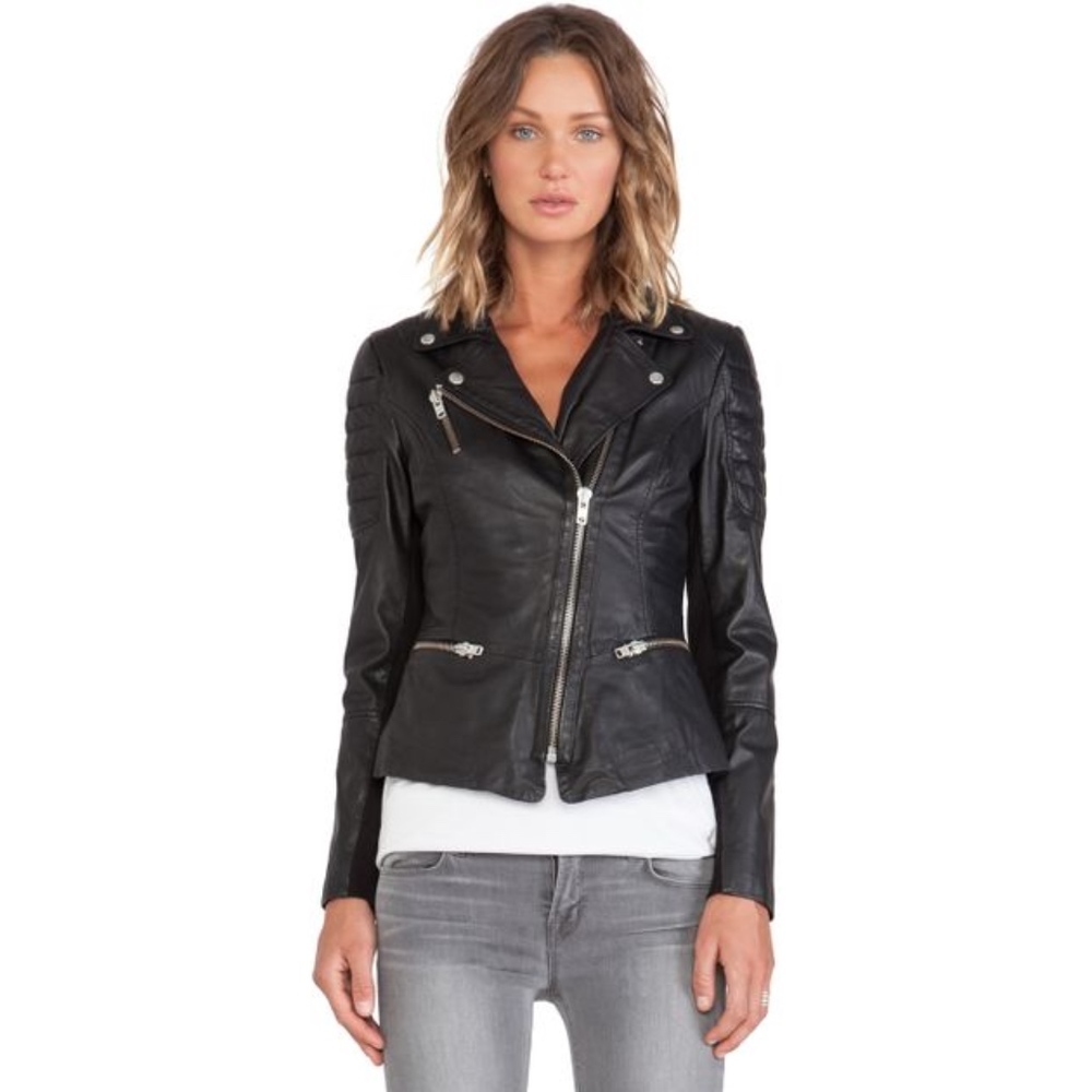 Black Leather Biker Jacket